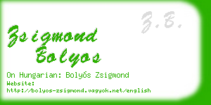 zsigmond bolyos business card